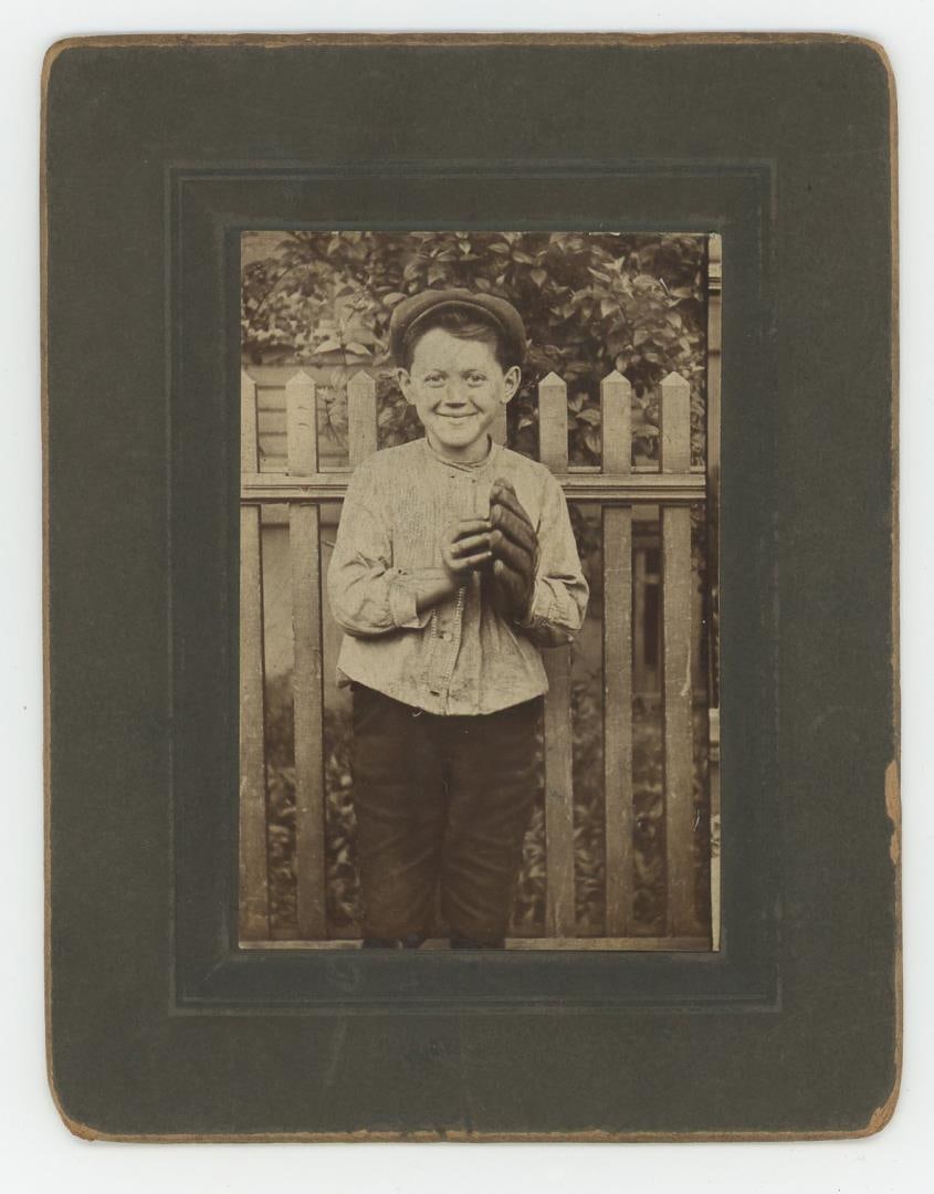 Identified Child Baseball Player Cabinet Photo (1 of 3)