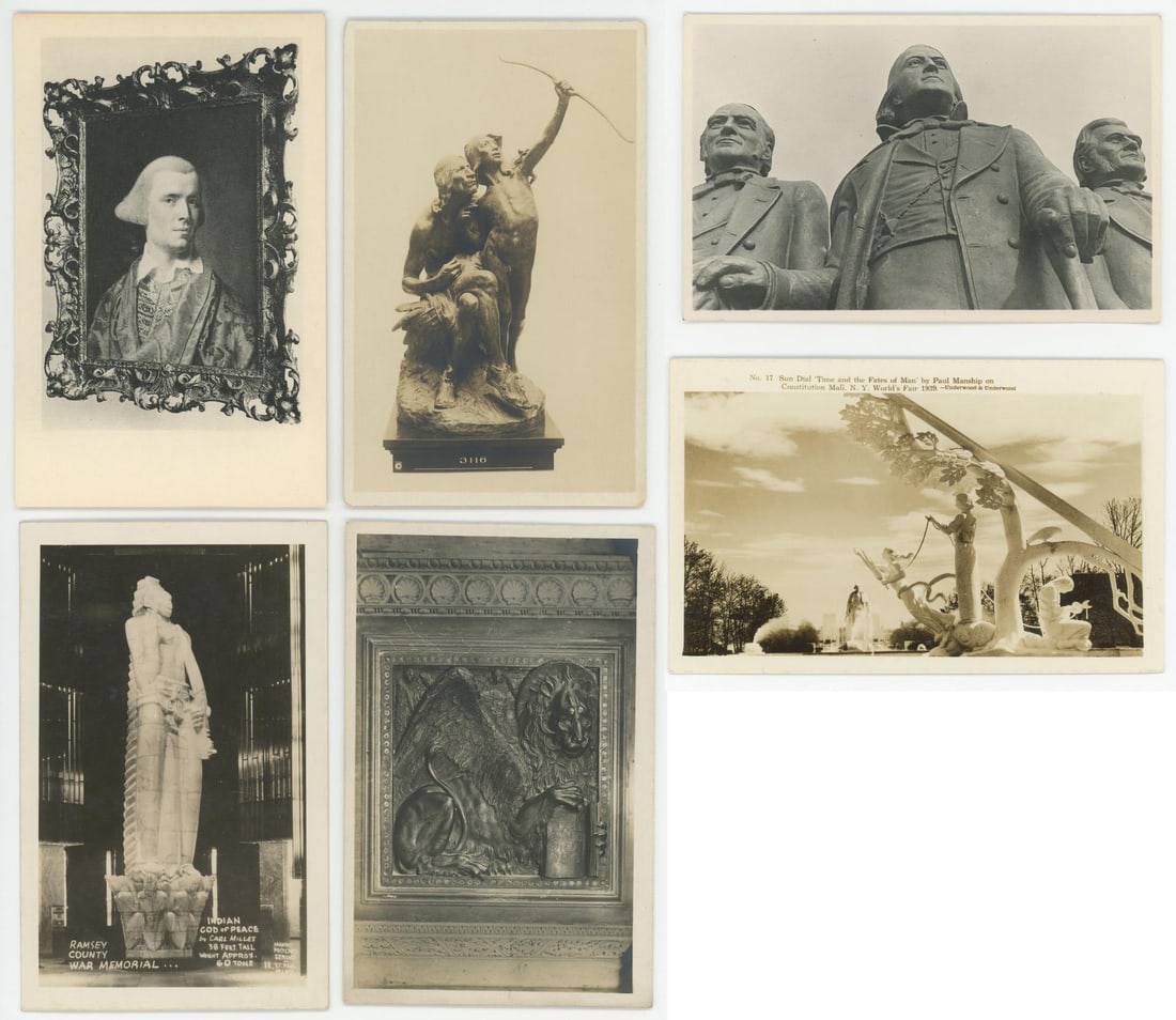 American Sculptures Monuments RPPC Postcards (1 of 6)