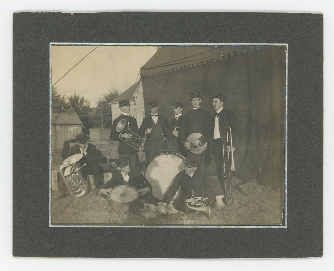 1909 Wrights Brass Circus Band Photo (1 of 3)