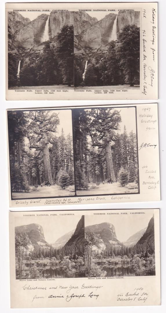 National Park RPPC Stereoview Postcards (1 of 3)
