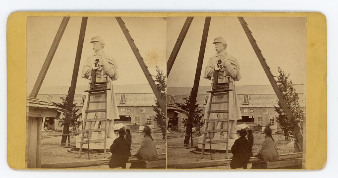 The American Volunteer Monument Stereoview (1 of 3)