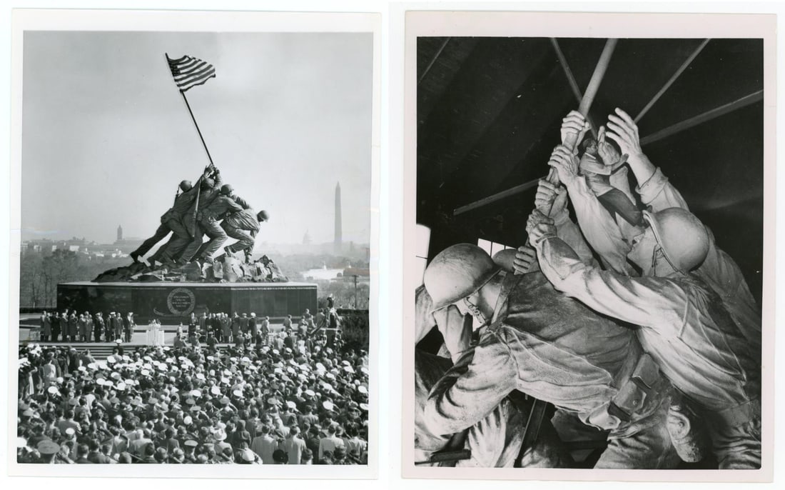 Iwo Jima National Monument Photos: Both are press photos.