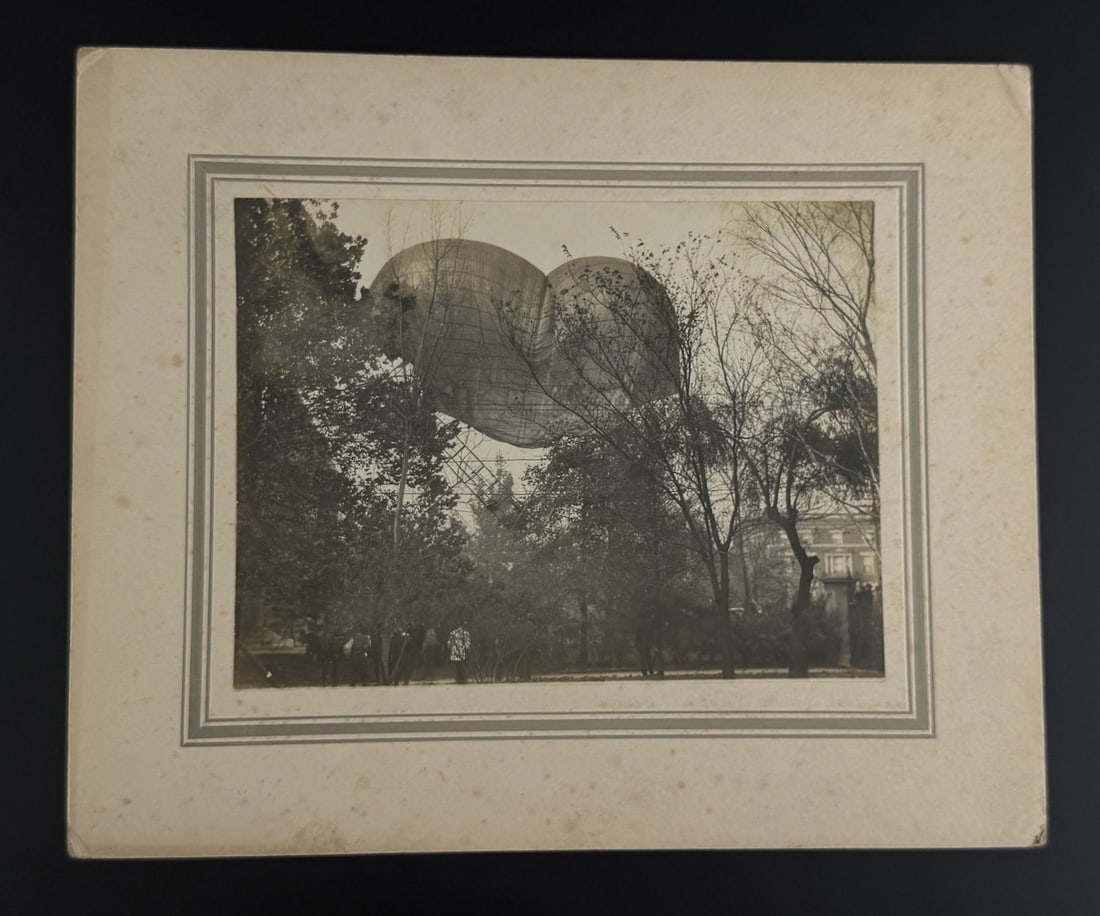 Blimp Airship Aviation Cabinet Photo: Unidentified Locale. 10" by 12"