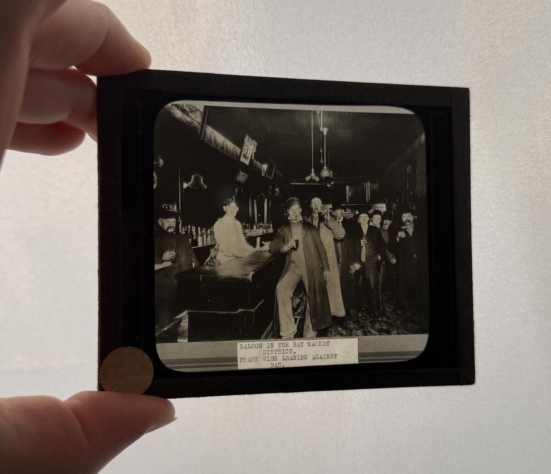 Haymarket Saloon Nebraska Magic Lantern Slide (1 of 4)