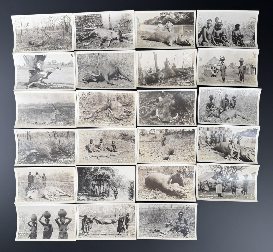 Portuguese East Africa Hunting RPPC Postcards (1 of 9)