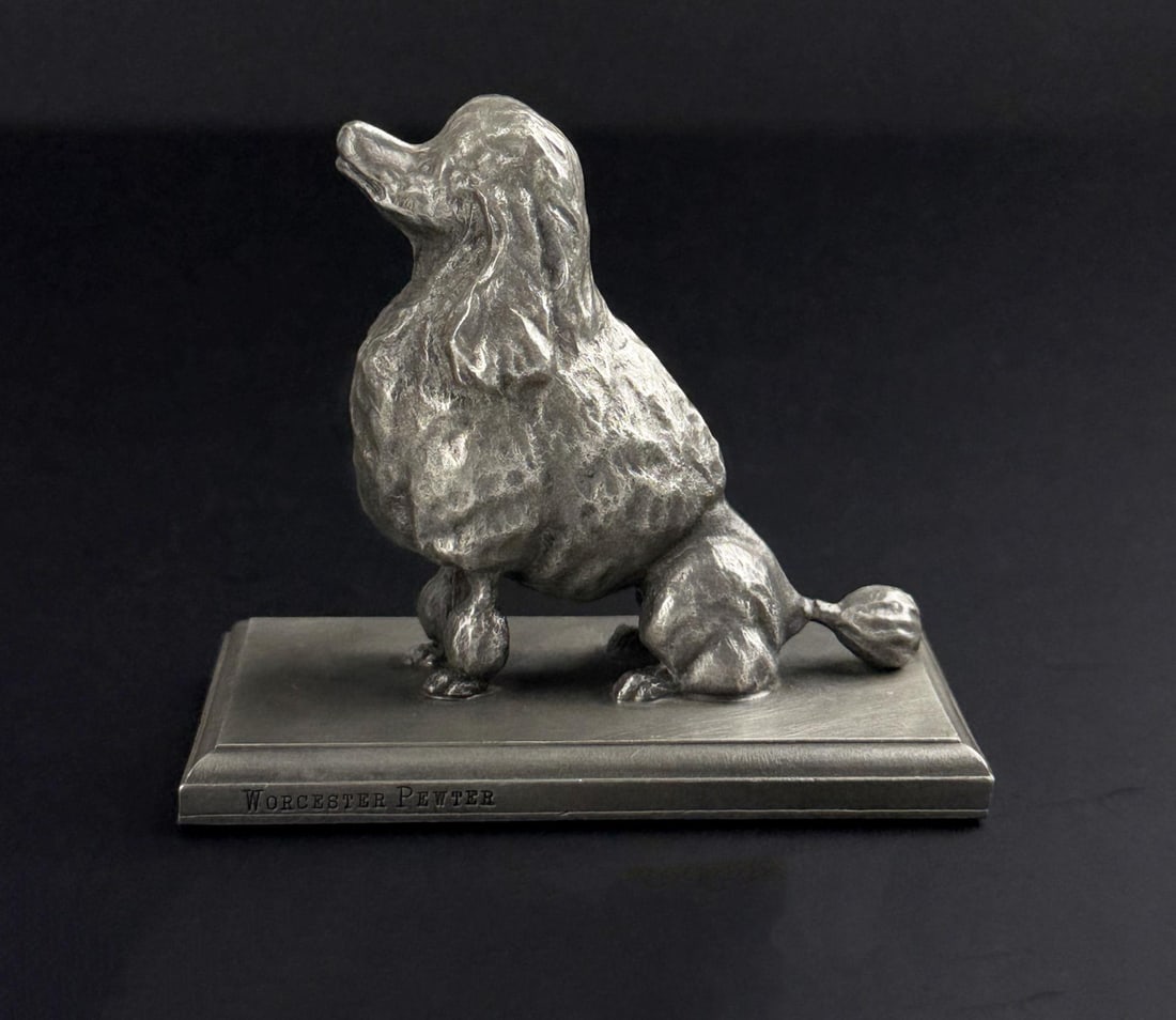 Worcester Pewter Poodle Paperweight (1 of 8)