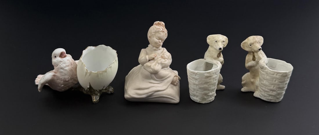Group of Bisque Toothpick Holders and Figurines (1 of 11)