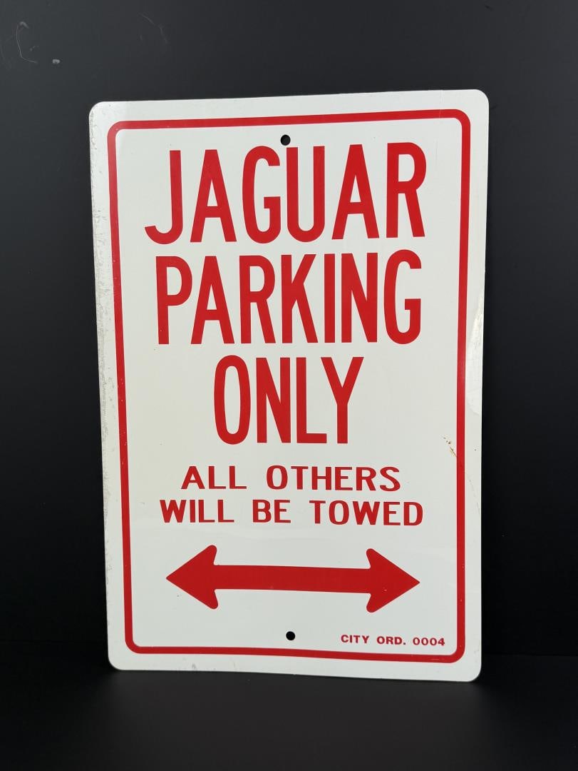 Jaguar Car Parking Only Sign (1 of 3)