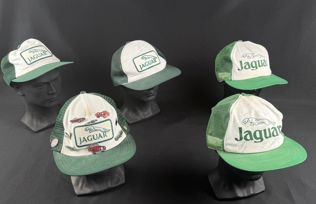 Vintage Jaguar Racing Hats: All are adjustable.