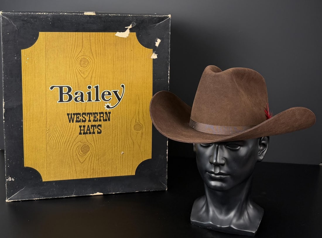 Montana Bailey 5x Beaver Brown Cowboy Hat: Size 6 5/8.