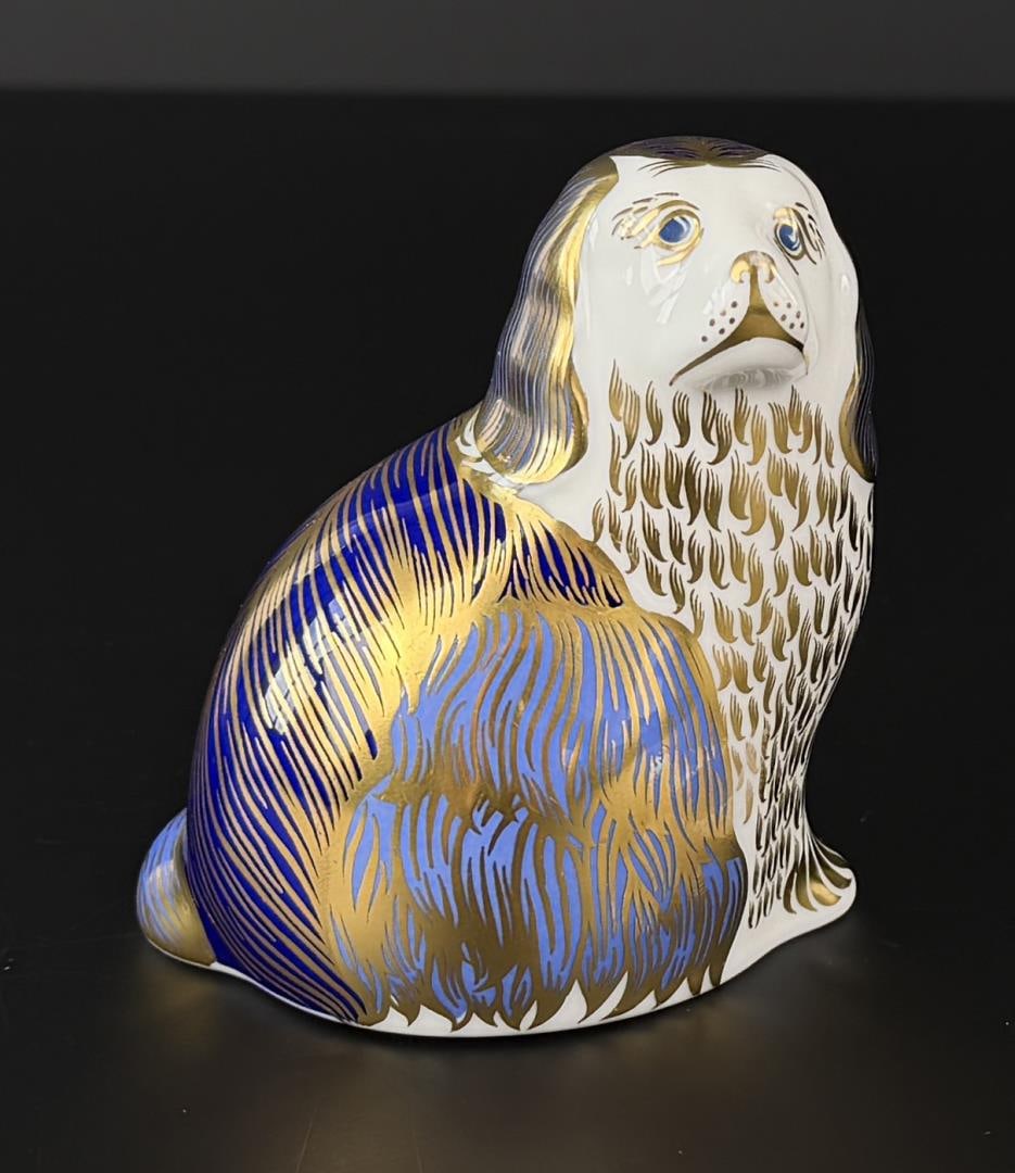 Royal Crown Derby Imari Spaniel Paperweight (1 of 5)