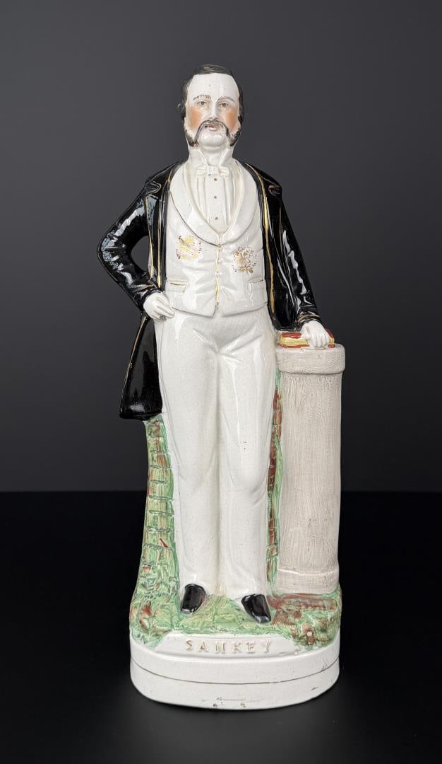 Staffordshire Sankey Evangelical Figurine: 17" by 7" by 4 1/4".