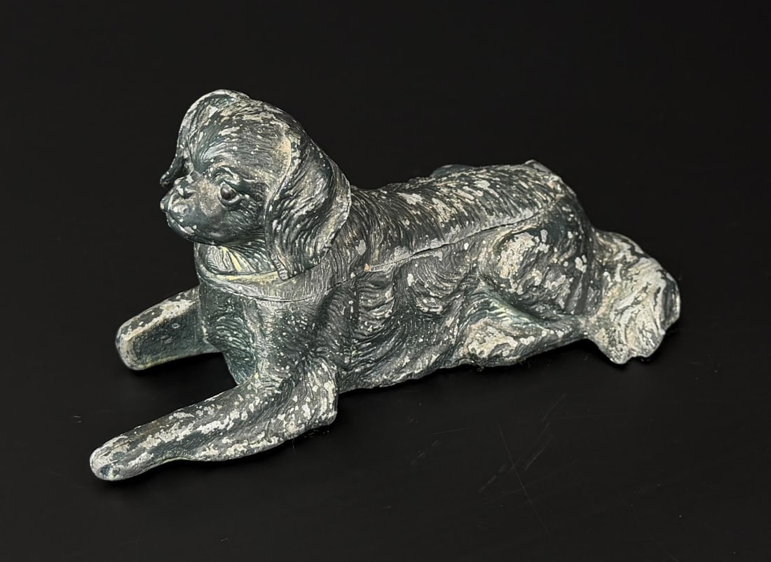 Spelter Folding Dog Cigar Stand Pipe Rest (1 of 6)