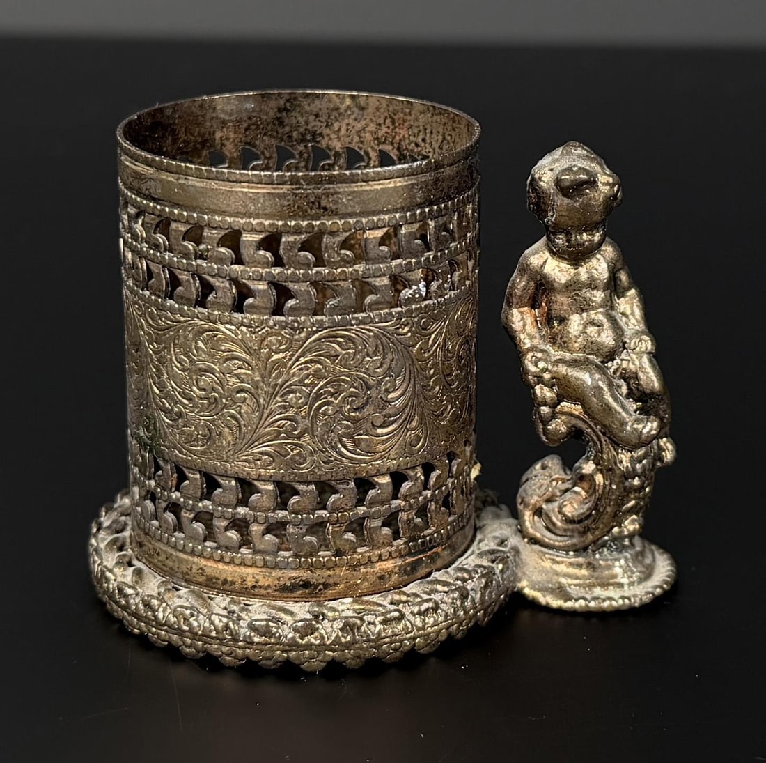 Silver Plate Putti Cherub Toothpick Holder (1 of 5)