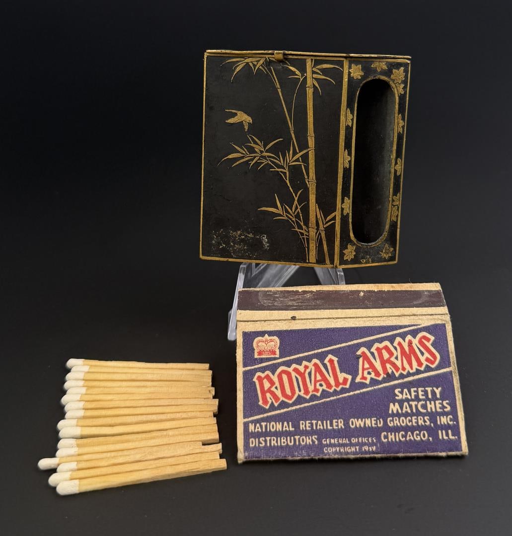 Meiji Period Japanese Damascene Match Box (1 of 7)