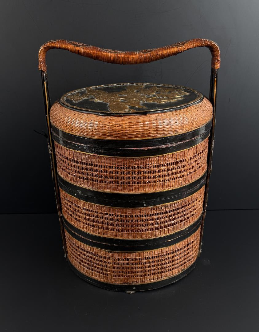 Chinese Tiered Wicker Wedding Basket (1 of 13)