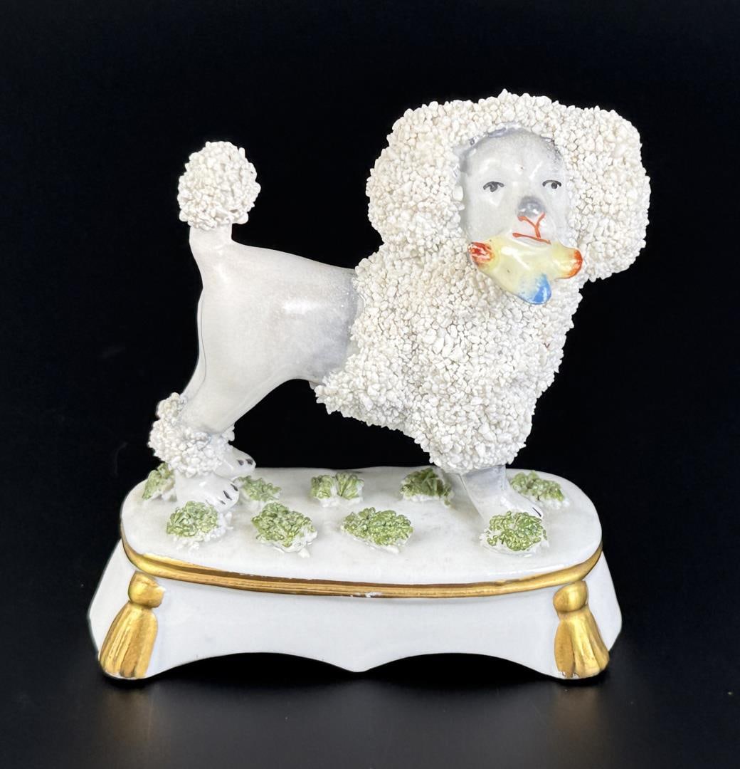German Porcelain Confetti Poodle Dog Figurine (1 of 6)