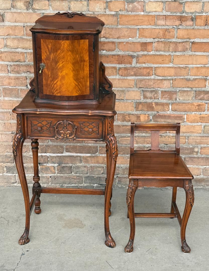 French Mahogany Candlestick Telephone Table (1 of 19)