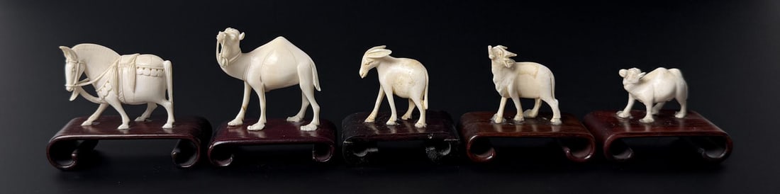 Carved Ivory Figurines Montana Residents Only (1 of 12)