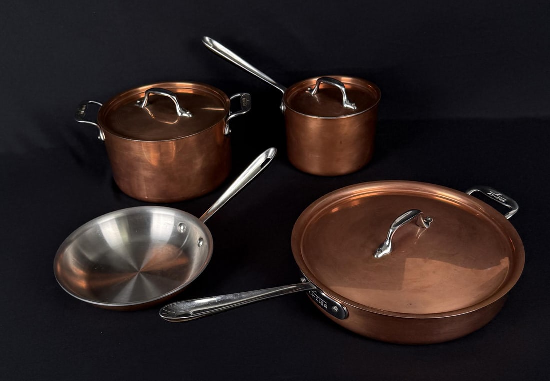 All Clad Copper Pots and Pans Set (1 of 6)