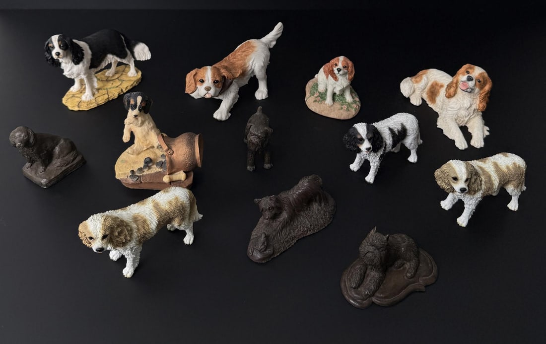 Collection of Resin Dog Figurines (1 of 8)