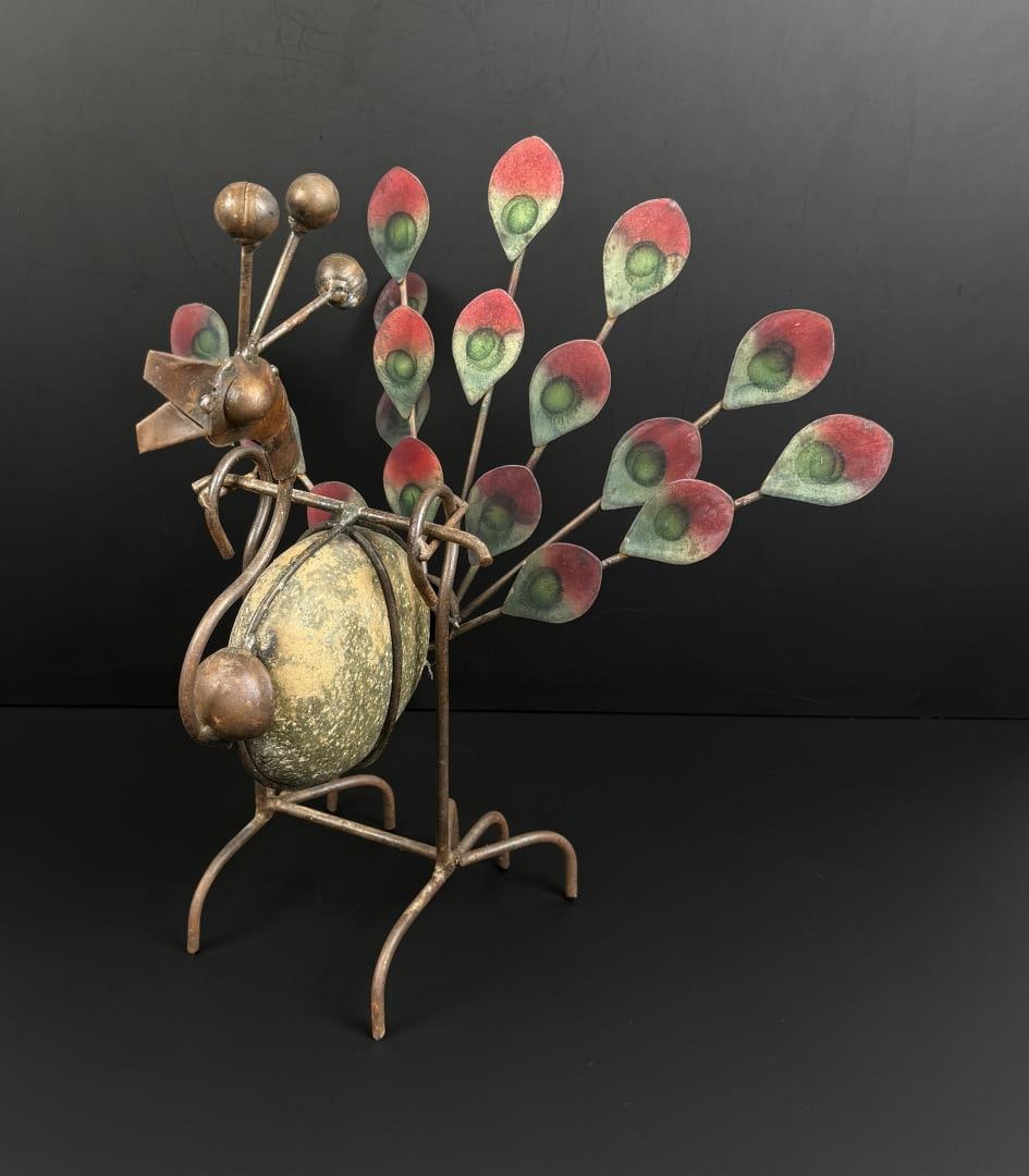 Peacock Rock Body Garden Ornament Statue (1 of 7)