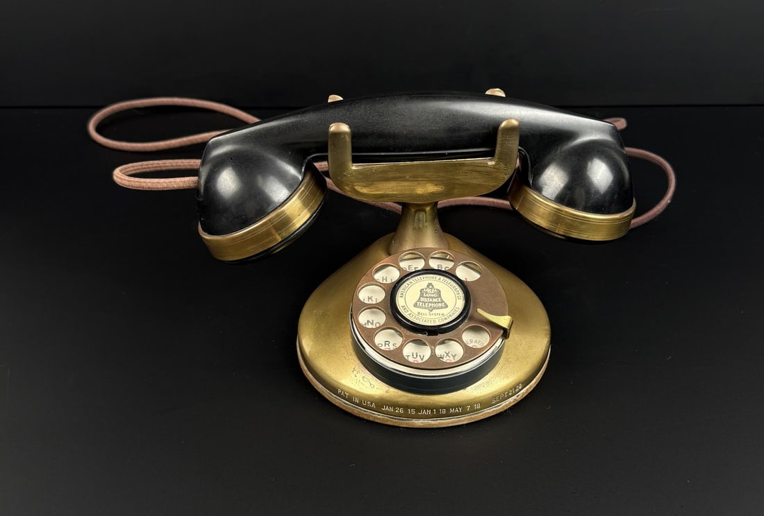 Brass Automatic Electric Monophone Rotary Phone (1 of 11)