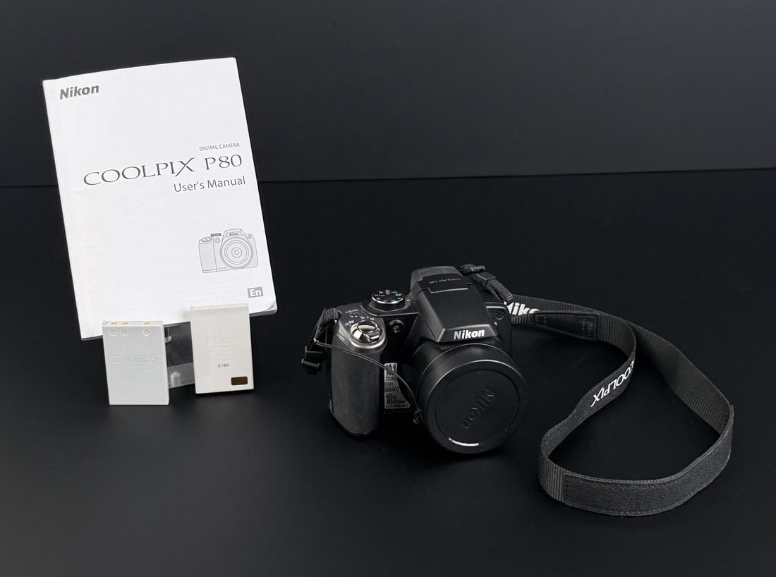 Nikon Coolpix P80 Digital Camera: Nice example. Untested.