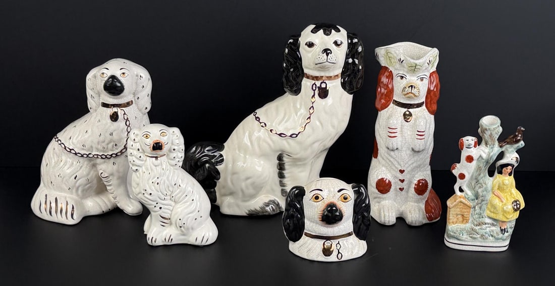 Collection of Reproduction Staffordshire Dogs: Nice grouping