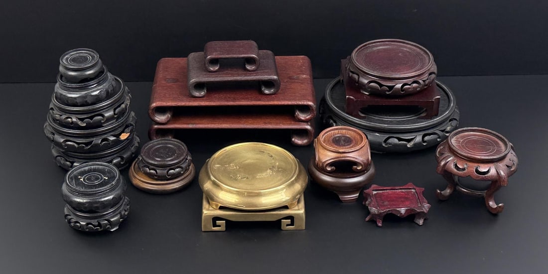 Collection of Chinese Wooden Display Stands (1 of 9)