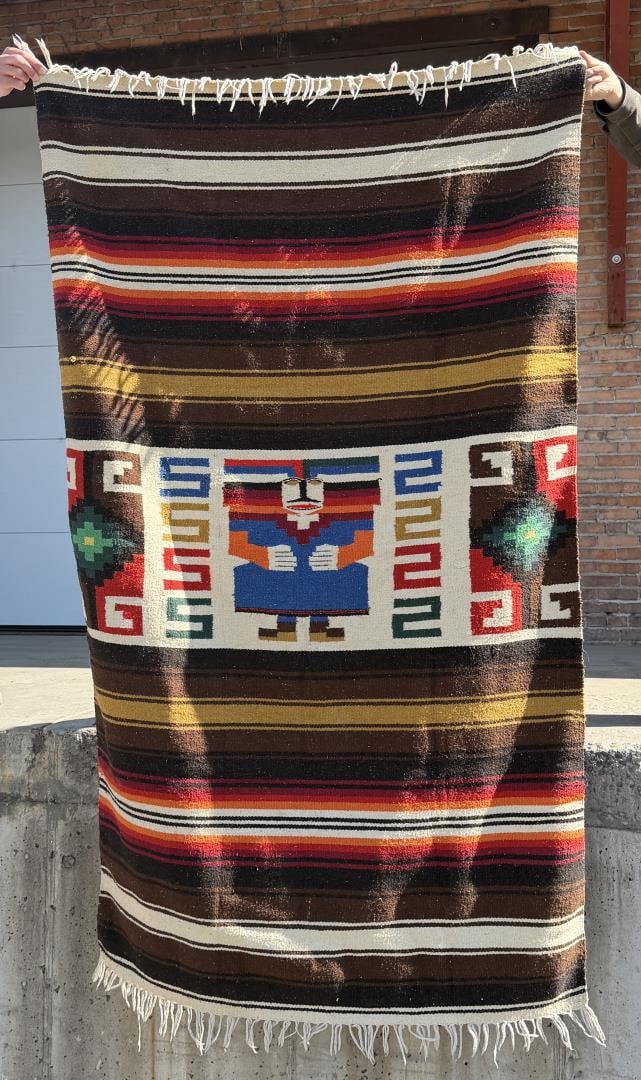 Zapotec Mexico Indian Pattern Southwest Rug (1 of 6)