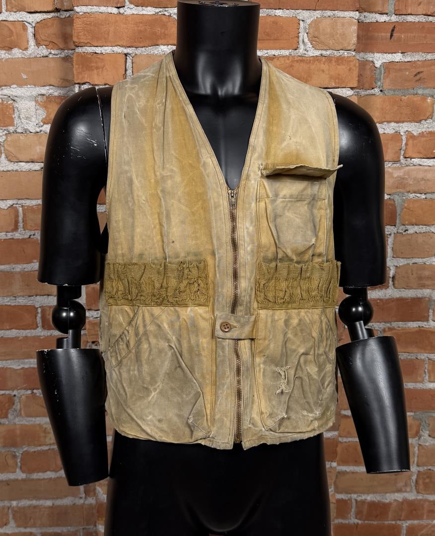 1950s Vintage LL Bean Hunting Vest: Lined. Size Medium
