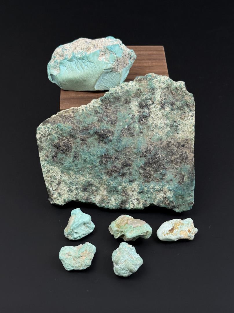1085 Carats of Jewelry Grade Turquoise: 217 grams.