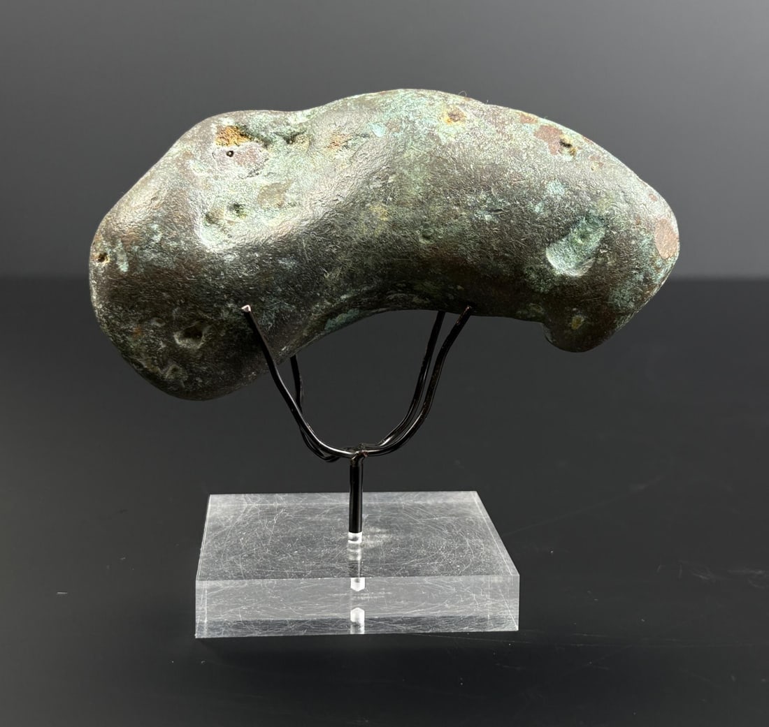 Michigan Float Copper Mineral Specimen: Unpolished, 5" long, 1144 grams.