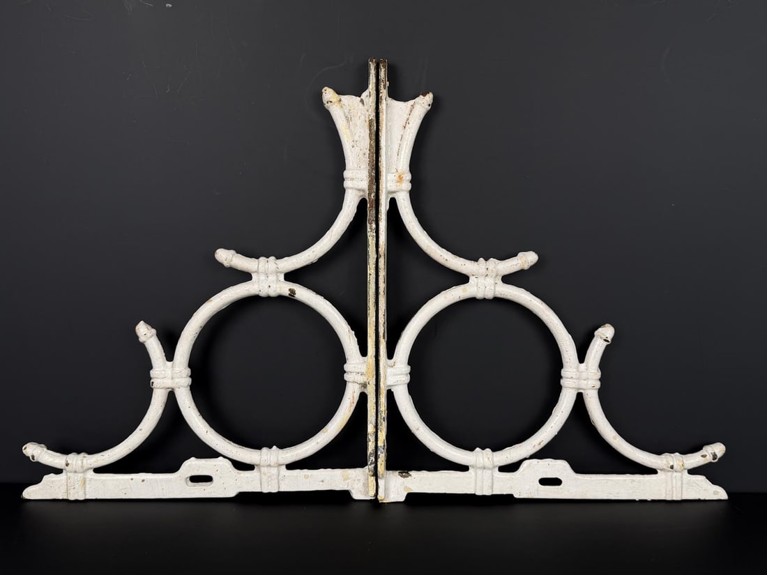 Ornate Victorian Cast Iron Shelf Brackets: 17 1/2" by 14 1/4" by 2".