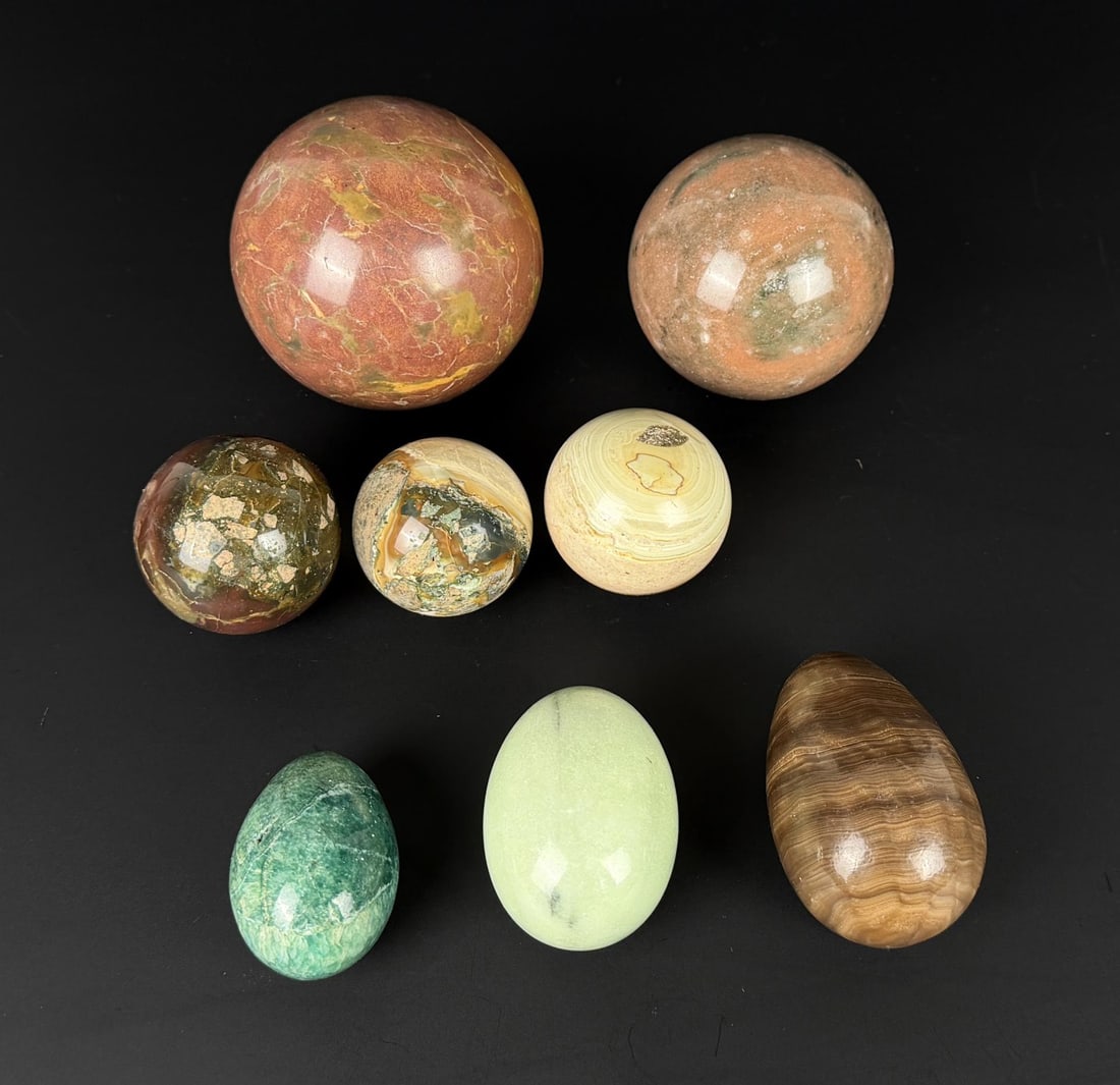 Carved Stone Spheres and Eggs (1 of 6)