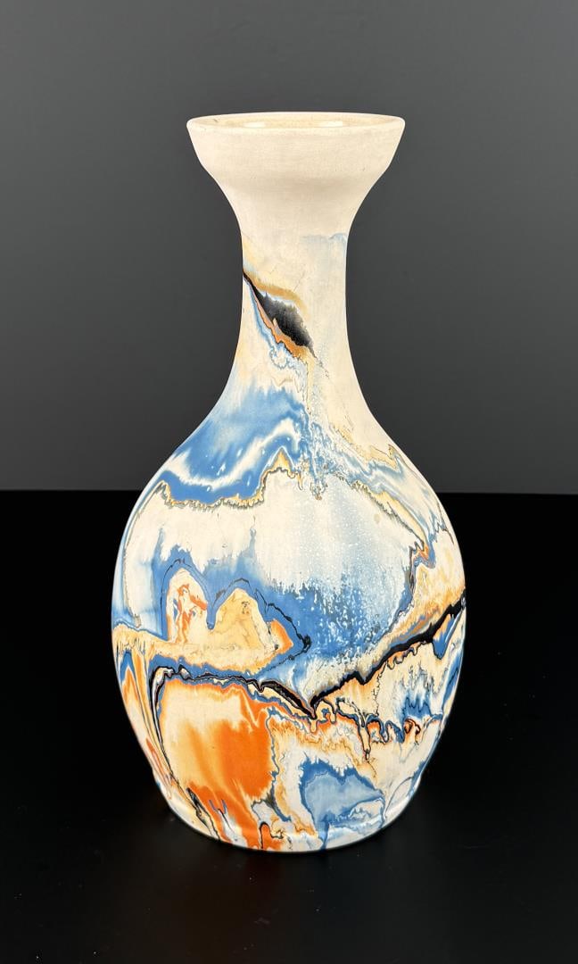 Nemadji Indian Pot Vase: 11 7/8" tall, 6 1/4" diameter.