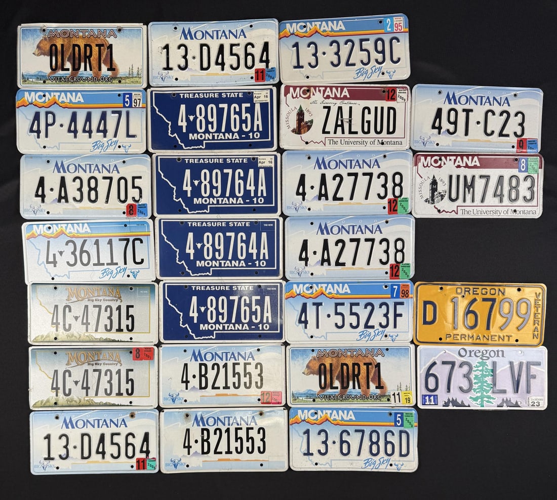 Collection of Montana License Plates (1 of 3)