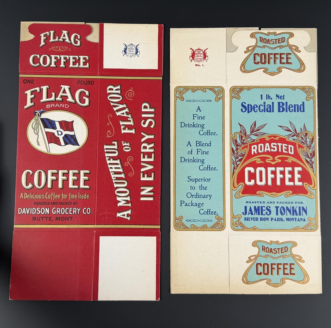 Flag James Tonkin Butte Montana Coffee Boxes: Deadstock.