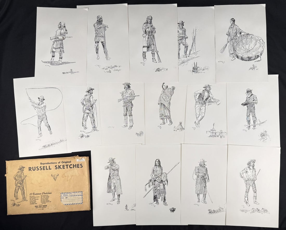 Charles CM Russell Sketches Portfolio (1 of 7)
