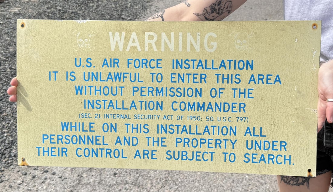 Korean War US Naval Air Force Installation Sign (1 of 3)