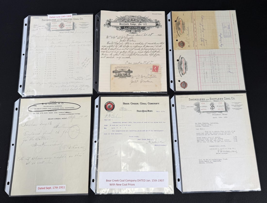 Bearcreek Montana Coal Mine Ghost Town Ephemera (1 of 10)