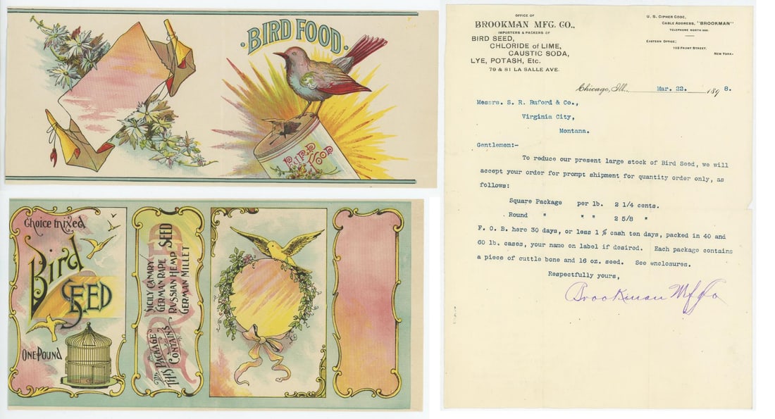 Virginia City Montana Bird Seed Advertising (1 of 7)