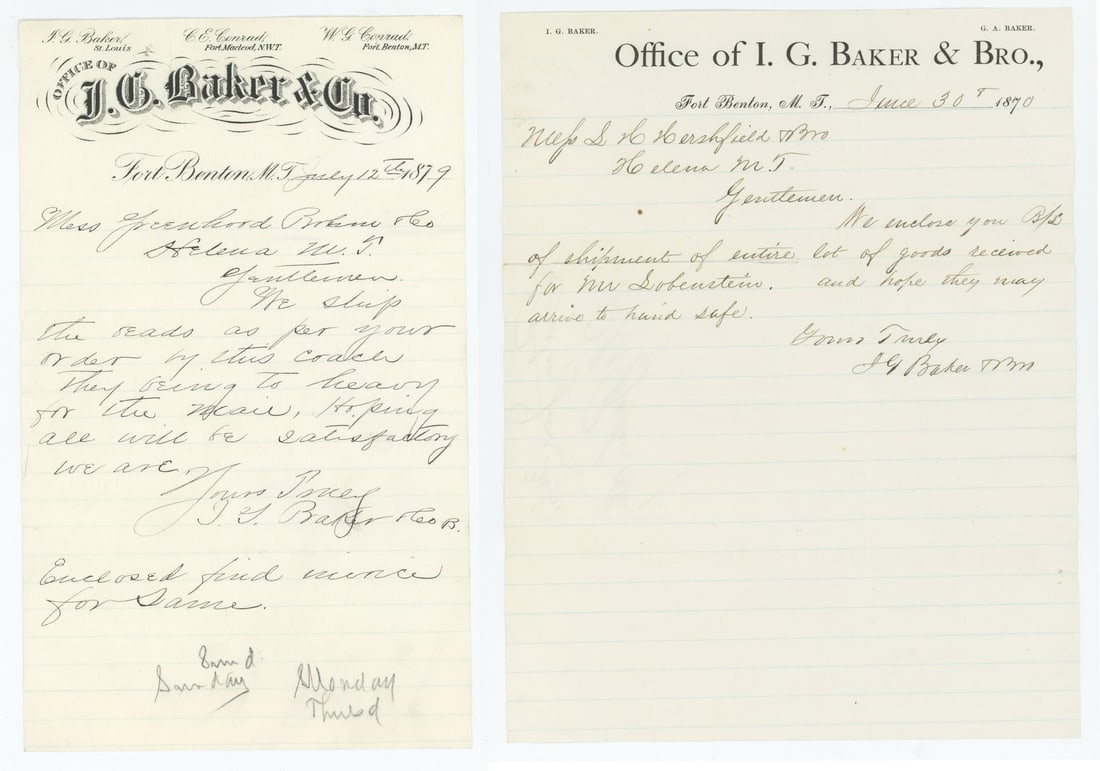Fort Benton Montana Territory Billheads (1 of 6)