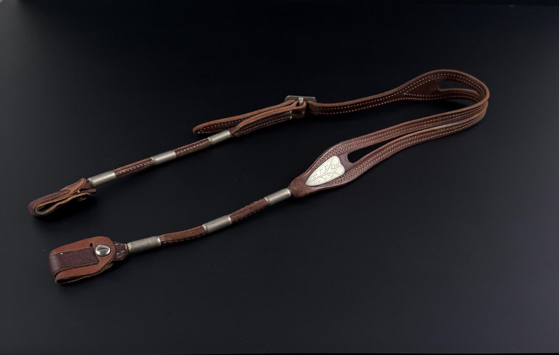 Silver Mounted Horse Bridle: 19 3/4" long.