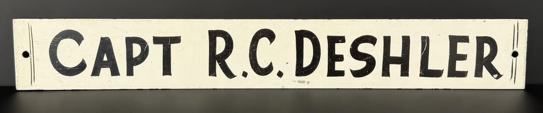 Vietnam War Captain RC Deshler Metal Sign: Robert C. Deshler served two tours in Vietnam and 30 years of service to the US Military, and was awarded numerous medals including the Bronze Star, Army Commendation Medal with 2 Oak Leaf Clusters,