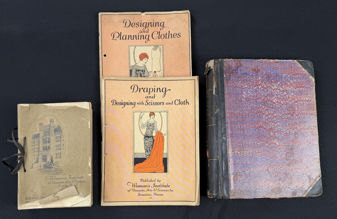 Collection of Womens Domestic Sewing Books: 1920s, Scranton Pennsylvania, Women's Institute of Domestic Arts and Sciences.