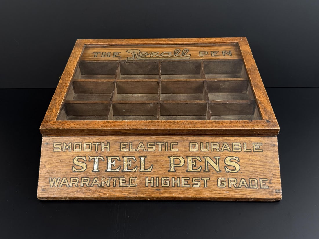 Rexall Pen Steel Nibs Store Countertop Display: 5 1/8" by 14" by 14 1/8".
