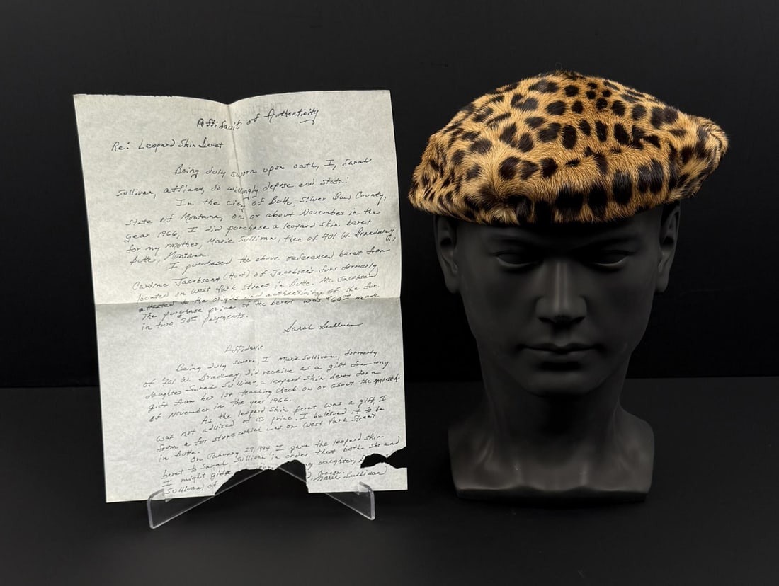 Leopard Fur Beret Montana Residents Only (1 of 7)