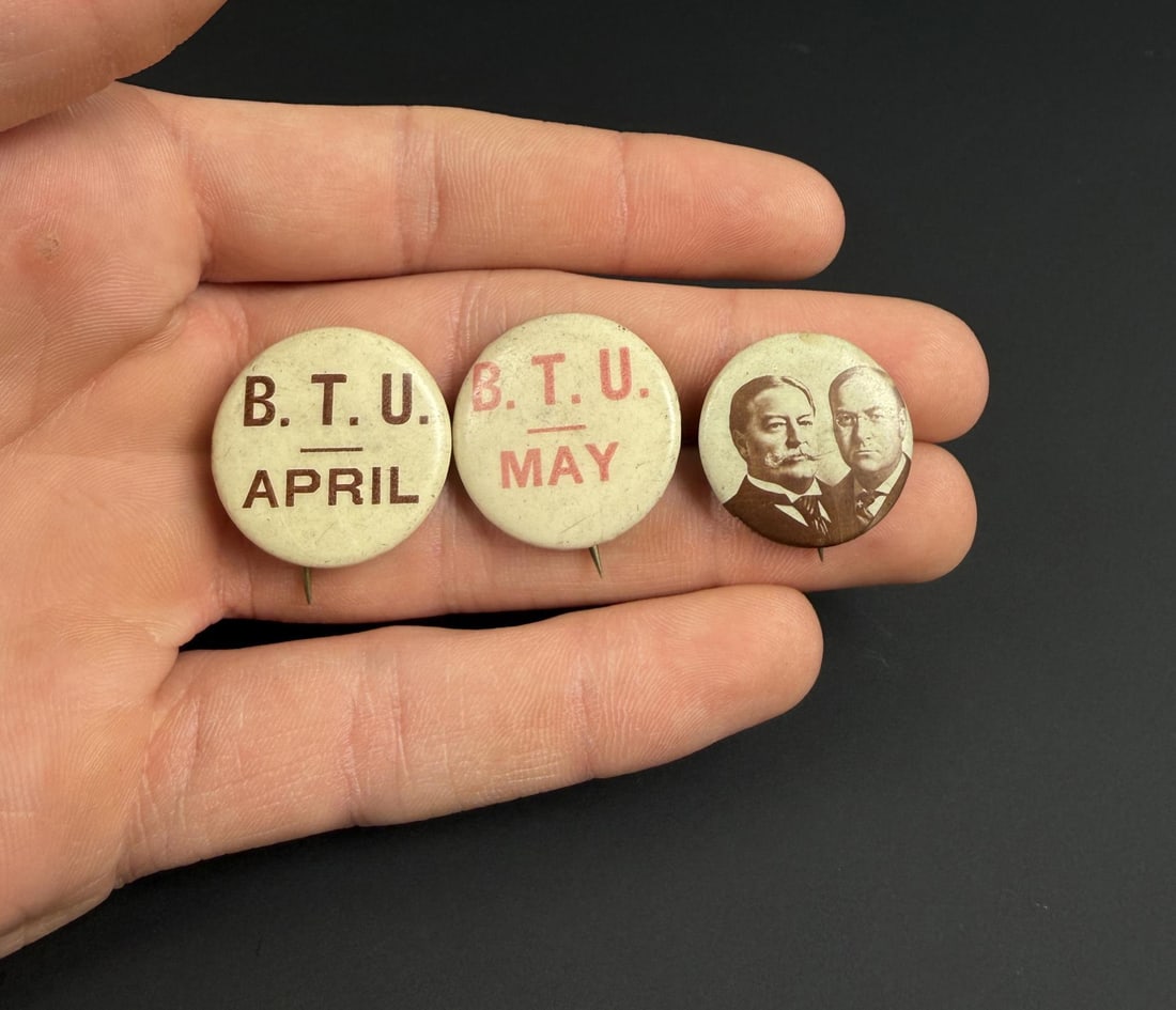 William Taft and Sherman Political Campaign Pin (1 of 7)